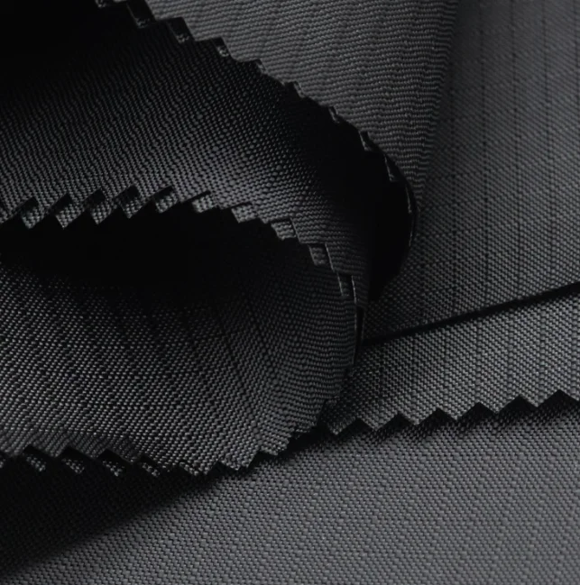 IN STOCK 100%N 210D Nylon Oxford Ripstop fabric with PU coating waterproof Plaid Genre of Fabric