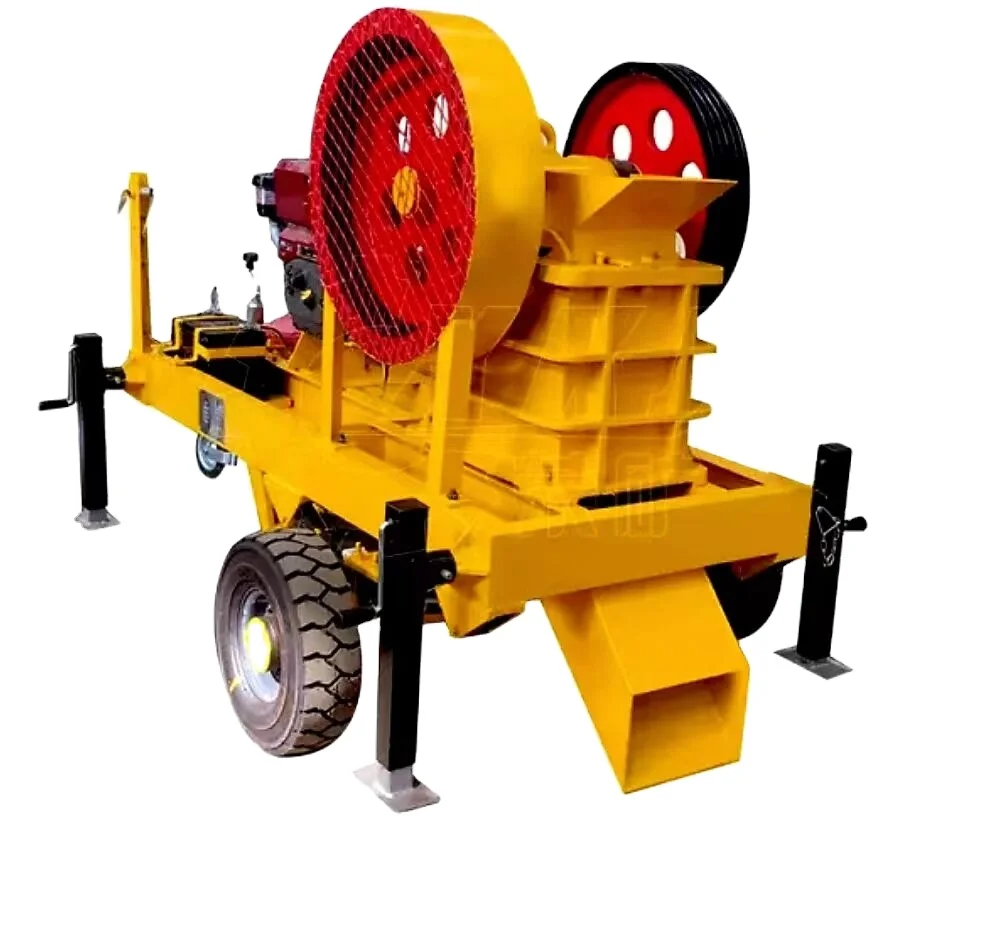 EB высокопроизводительная высокомощная портативная небольшая мобильная щековая дробилка для продажи