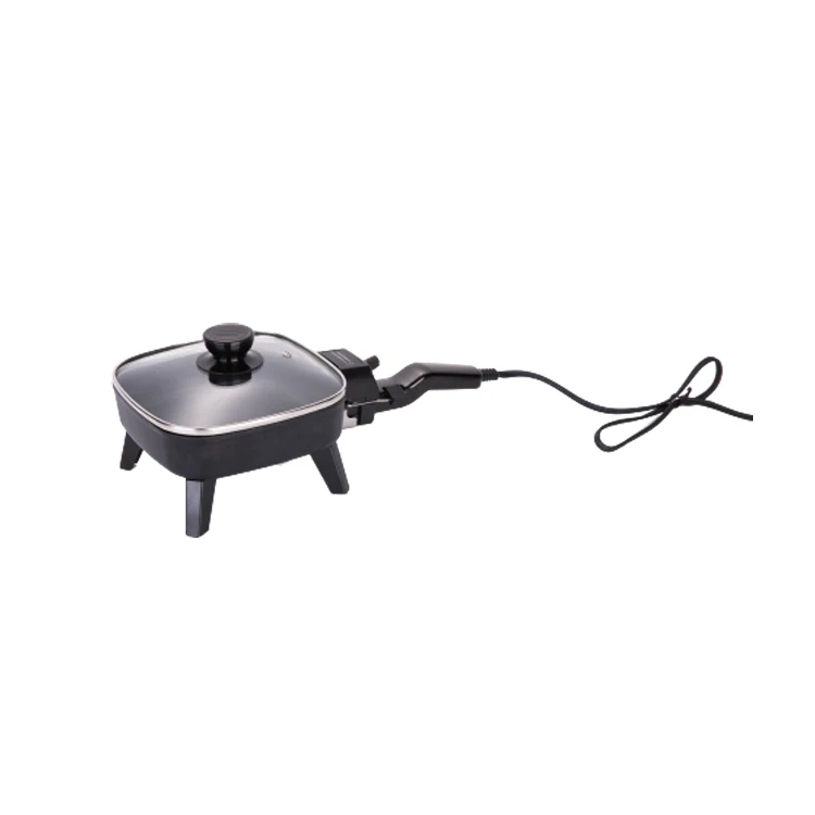 Multi-function Portable Non Stick Stainless Steel Electric Frying Pan with Steamer Layer