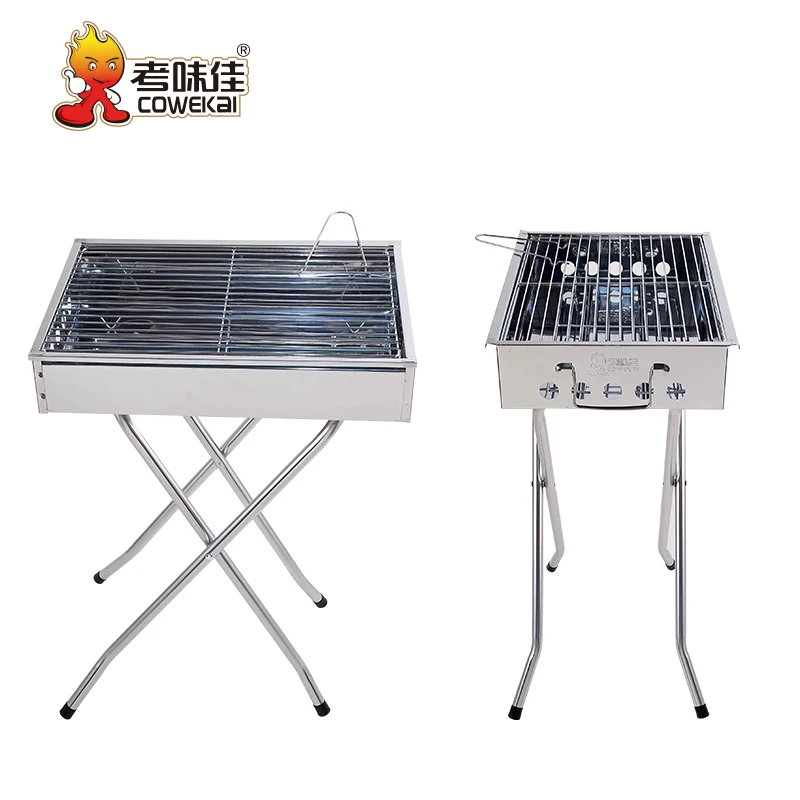 Korean Japanese Outdoor Portable Instant BBQ Stainless Steel Folding Charcoal Barbecue Grills