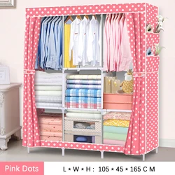 Portable assembled non-woven fabric wardrobe lightweight folding cupboard clothes wardrobe