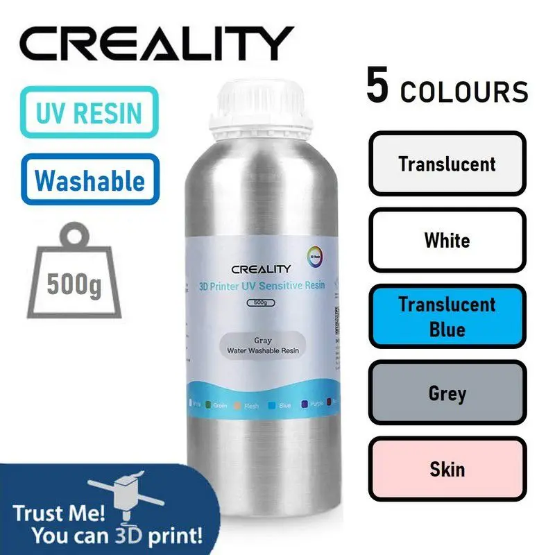 Fast Curing Water Washable UV Resin 500g Easy Cleaning  Sla Lcd Dlp Easy Cleaning resin 3d printers
