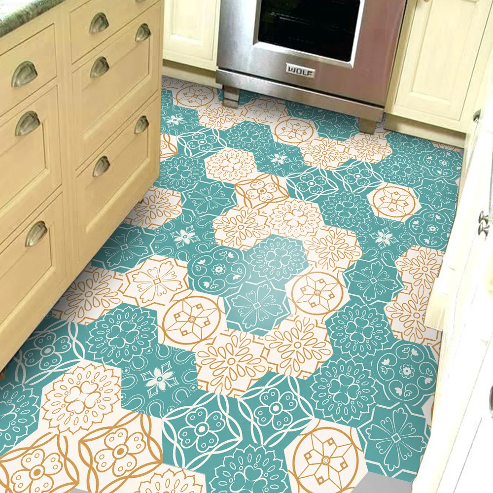 Black Walnut Large Leaf Huali Three-layer Viny Tile Brick Colorful Pvc Vinyl 3d Sticker Floor