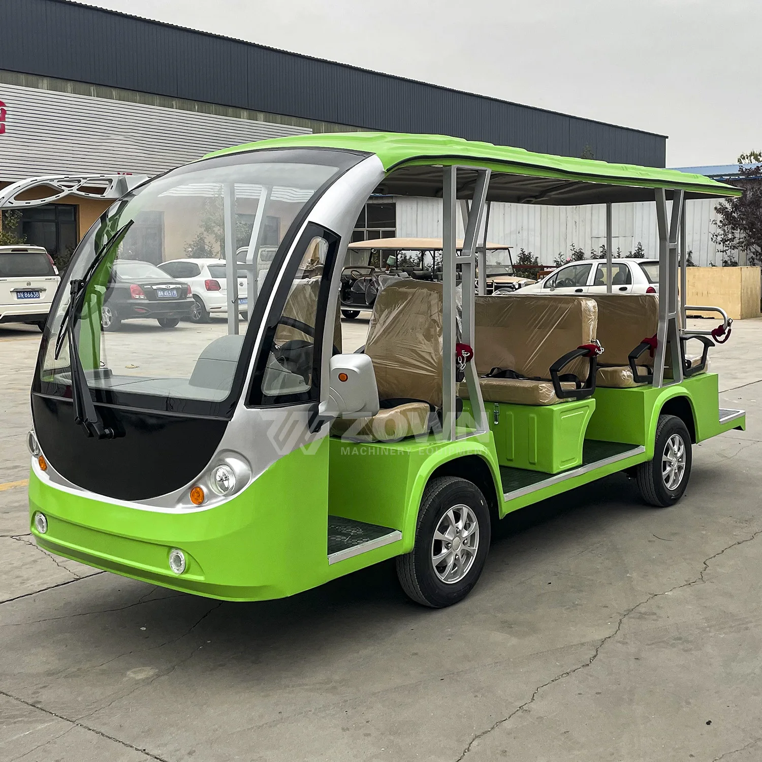 Hot sale Brand New Electric Bus Sightseeing Tourism Bus Buggy Car 8 Seats Special Transportation for Sale