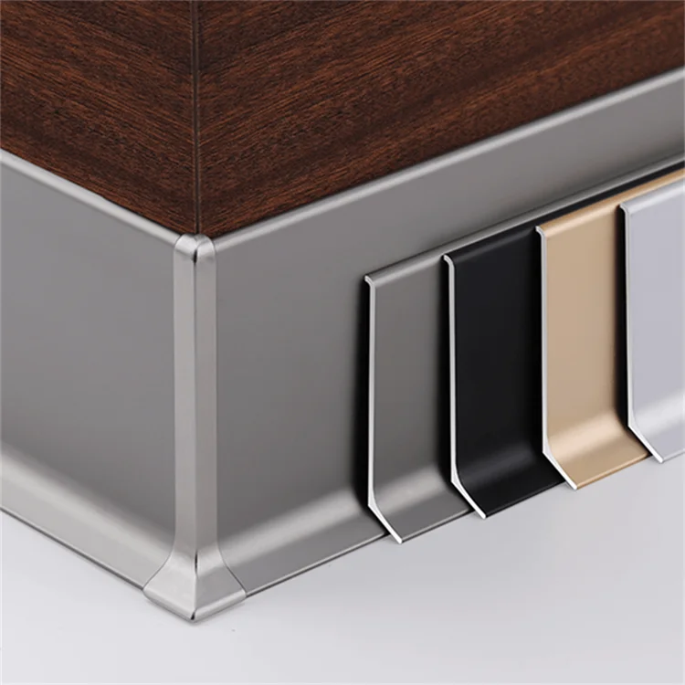 
Free Sample OEM Logo Customized aluminium flooring accessories for skirting line 
