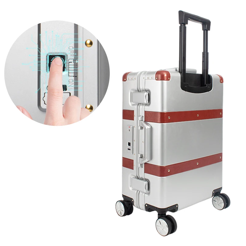 Hard Anti Theft Travelling Waterproof Smart luggage Trolley Set TSA Luxury Suitcase