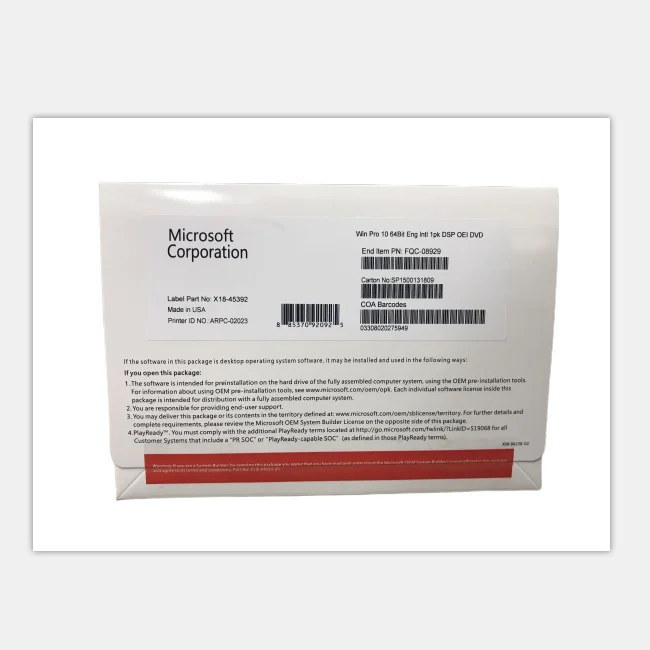 DVD package online activation windows 10 upgrade