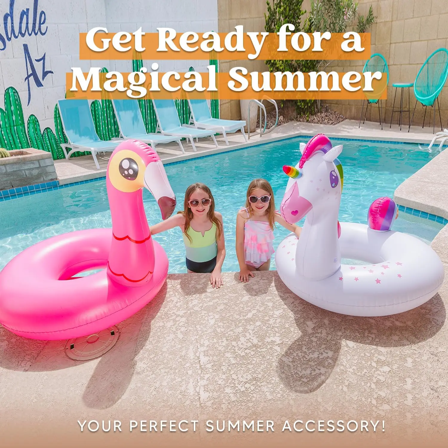 inflatable ride a unicorn and Flamingo Air Mattress with Glitter Pool Floating Animal Air Mattress Beach Swimming Pool Toy