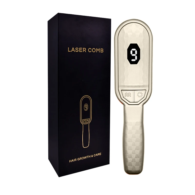 Factory Direct Sale Scalp Care 655nm Electric Hair Oil Applicator EMS LED Red Light Vibration Massage Laser Hair Growth Comb