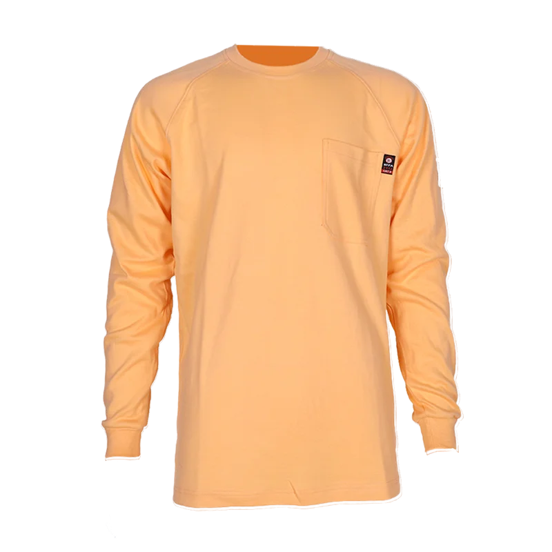 NFPA 2112 / CAT 2  Flame Resistant Long Sleeve T-shirt FR Henley Shirts Flame Retardant Clothing