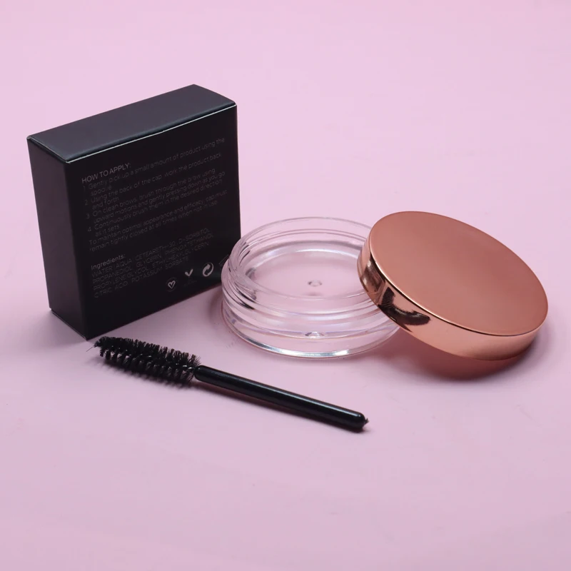 wholesale makeup waterproof strong clear brow freeze styling gel wax private label eyebrow soap