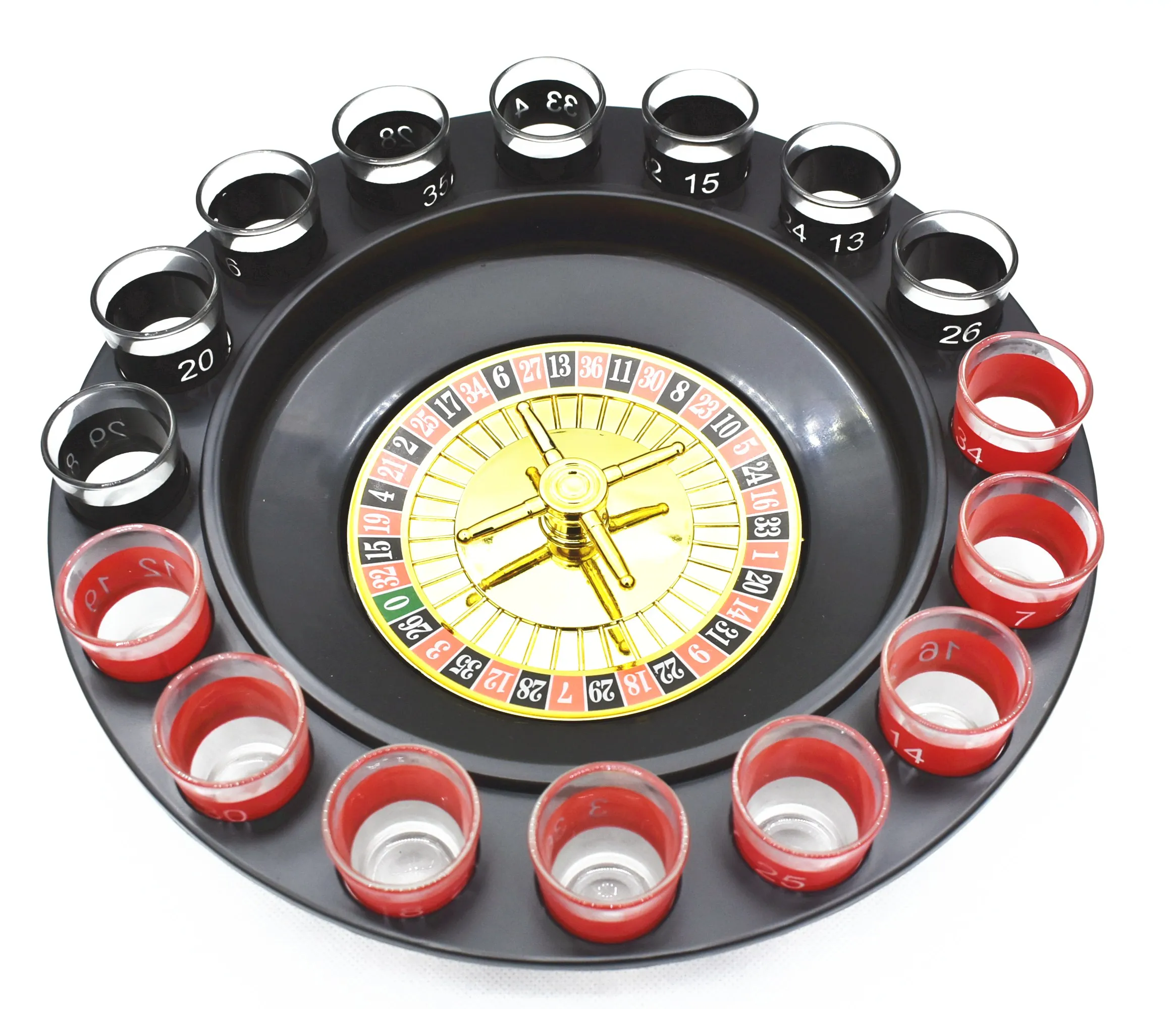 16 shot  glass roulette for drinking roulette wheel party drinking game casino game