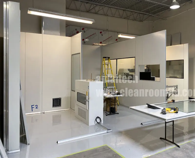 Customized Class 10000 clean booth with anti-static working bench for cell phone assembling