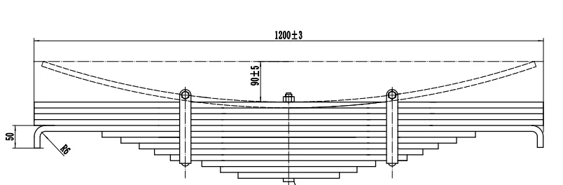 High Quality leaf spring 12*100MM Leaf Spring BPW TRAILER auto parts