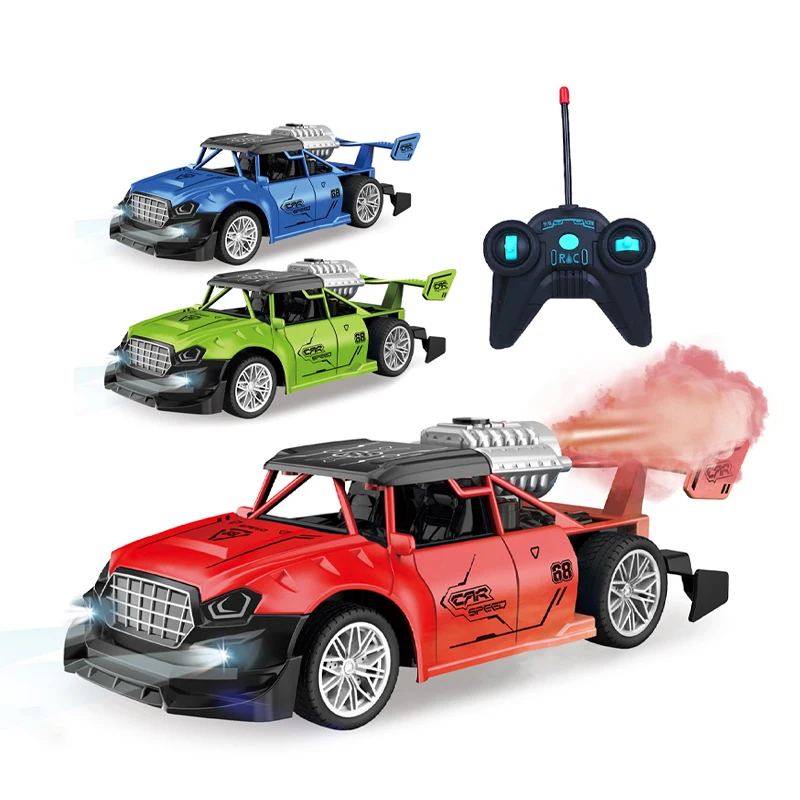 Hot selling cool 5CH rc kids remote control stunt car toy with mist spray