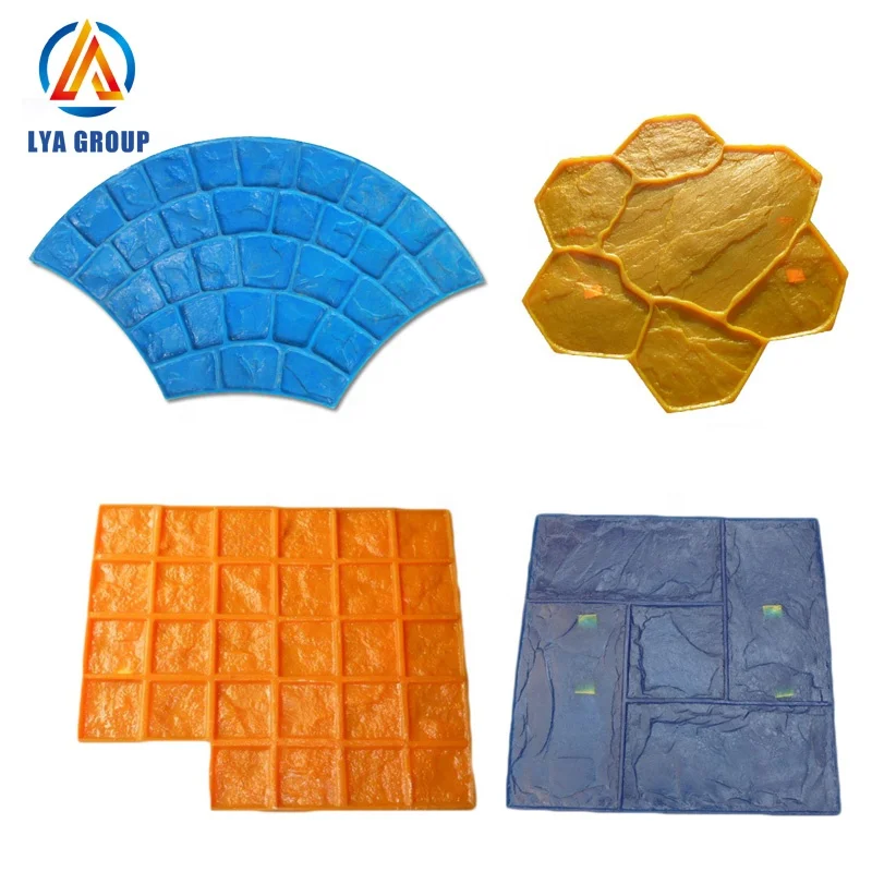 Decorative Stamped Concrete Mat Mold Pattern Imprint Stamp Moulds for Cement