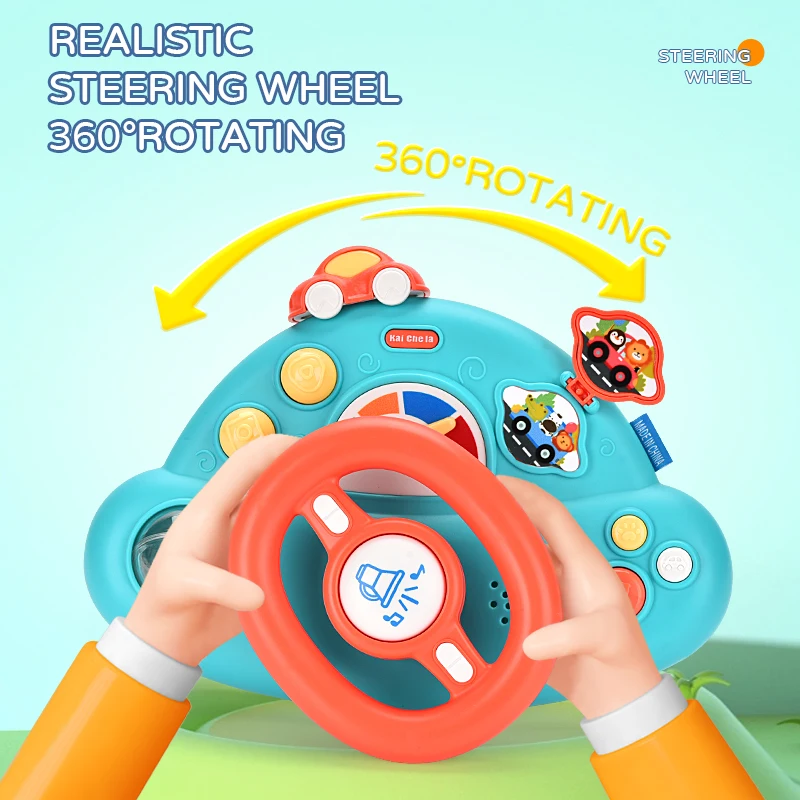 Zhorya Simulated Driving Game Multi-functional musical Steering Wheel Toy For kids