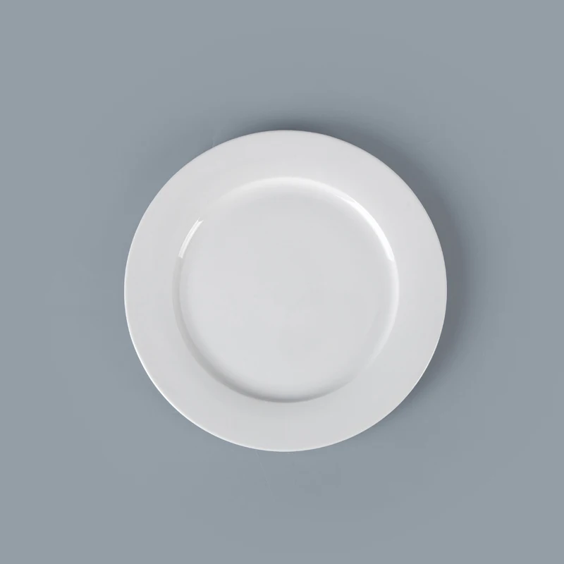 Hot Sell Catering Vintage Dinner Plates, White Porcelain Plates Bulk In Stock For Restaurant/