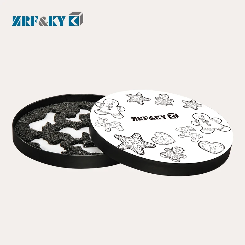 Custom Round Printing Animals Pattern Paper Chocolate/Biscuits/Cookie/Dessert/Pastry/Macaroon Packaging Gift Boxes