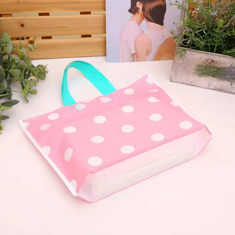 custom print your own logo plastic bag shopping carry bag with handle