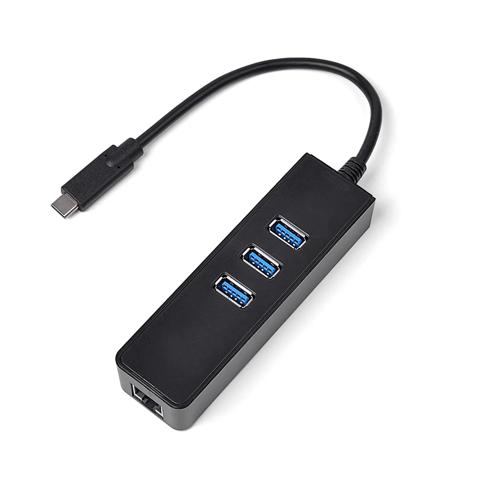 RJ45 Gigabit Ethernet Lan Network AdapterType C to USB 3.0 Multi Function Hub