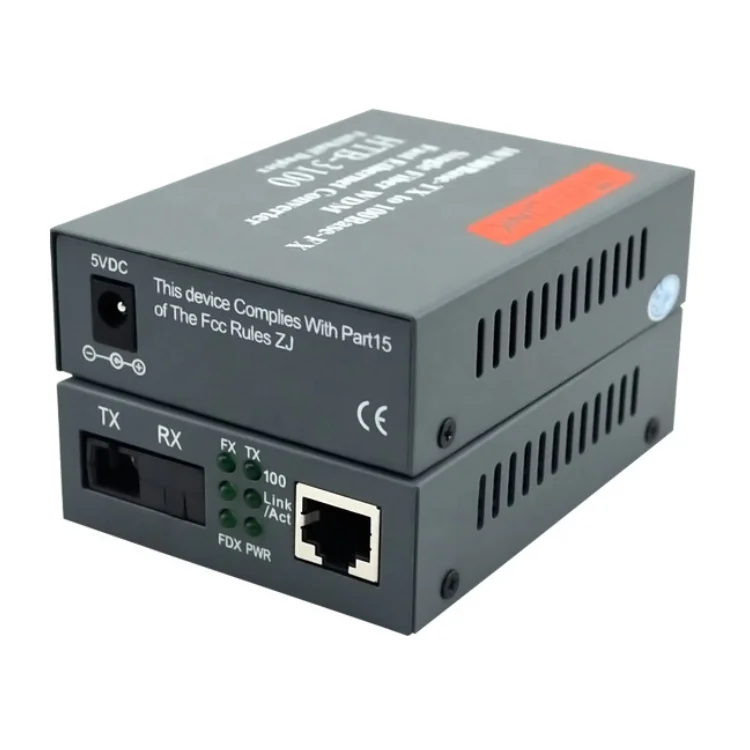 HTB-3100 Fast Ethernet to Fiber 10/100M WDM 1310nm 1550nm Single Mode Single Fiber Netlink BiDi Fiber Optic Media Converter
