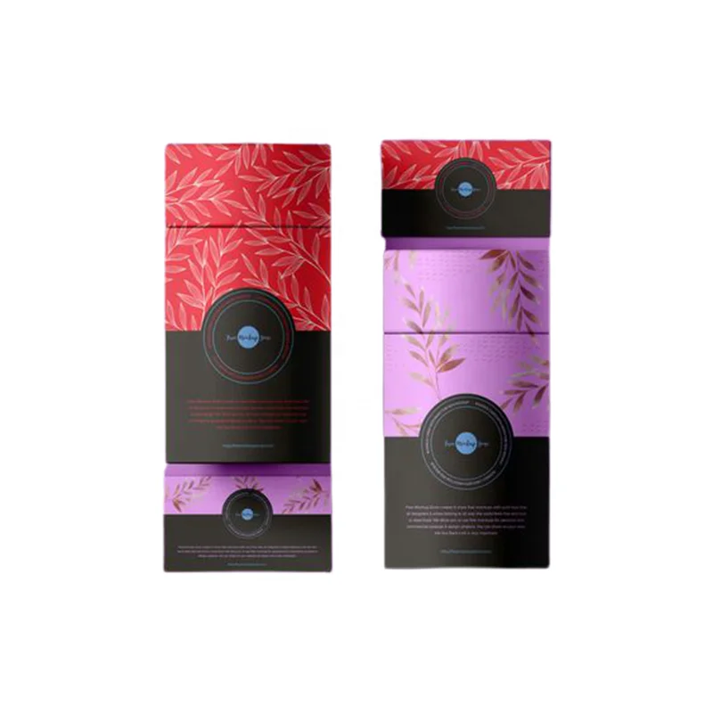 customized size printed logo round rigid gift box cardboard kraft paper tube packaging for cosmetics