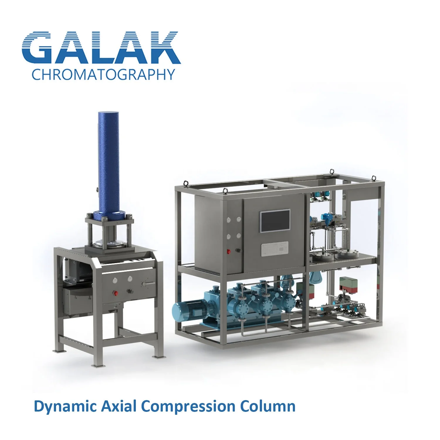 Динамический осевого сжатия колонны DAC система 300 мл/мин. для лабораторных препаровочных Высокоэффективная Жидкостная Хроматография