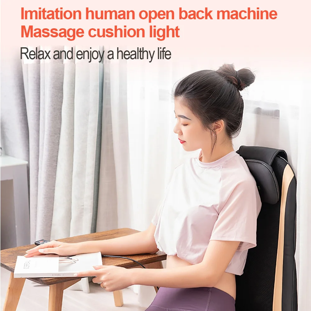 2020 New Kneading Massage Cushion Back Massager Cushion with Heating Air Compress Massage Chair car