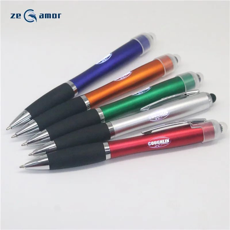 Zeamor Boligrafo фирменный светильник с лазерной гравировкой хит продаж многофункциональные 3 в 1 светодио дный ручки со стилусом для