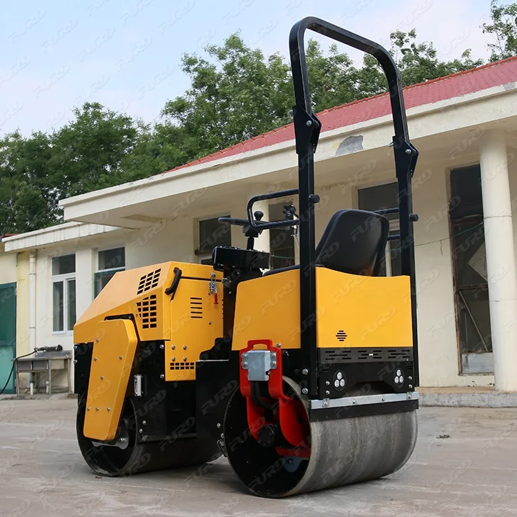 Double drum vibratory road roller soil compactor vibratory roller small drum asphalt roller for sale FYL-880
