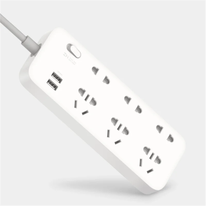 ZMI CX05 Быстрая зарядка 18W блок питания 6 розеток переменного тока (3 пять/два отверстия) 2 USB Смарт выход цельный медный Обновление безопасности