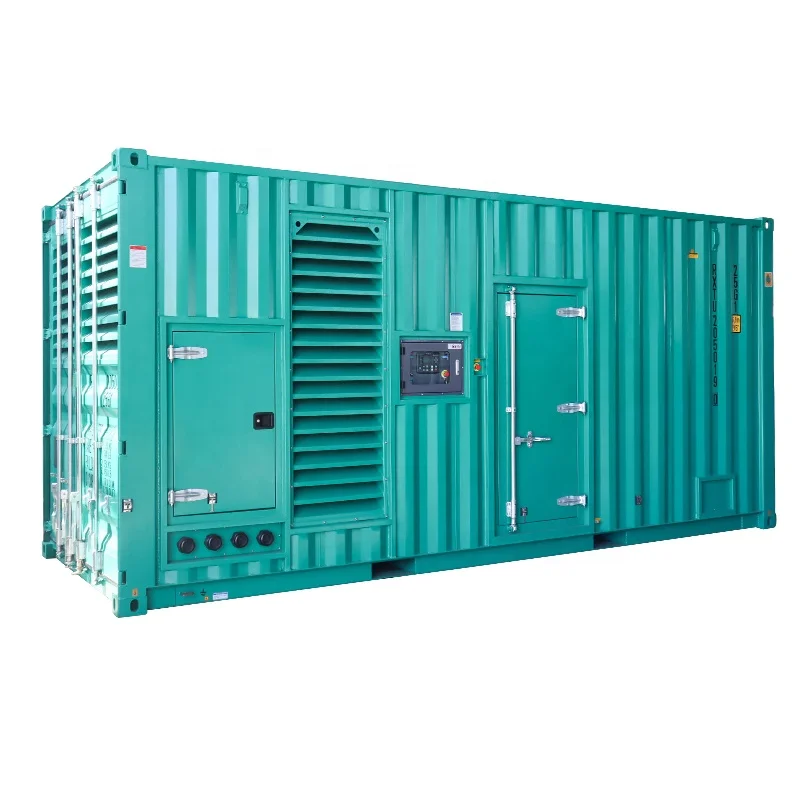 1100kw 1200kw 1600kva Containerized silent type diesel genset power with Cummins engine KTA50-G8