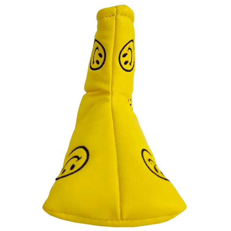 
Cheap Price Wholesale Yellow Custom PU Leather Golf Head covers 
