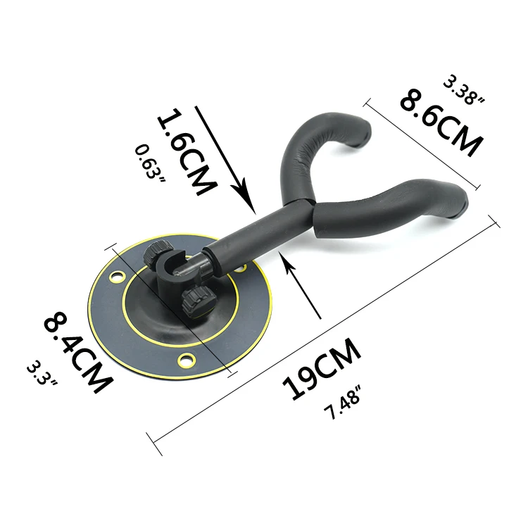 New Foldable China Supplier Customized Wall Mount Guitar Musical Instrument Hanger Hook For Guitar