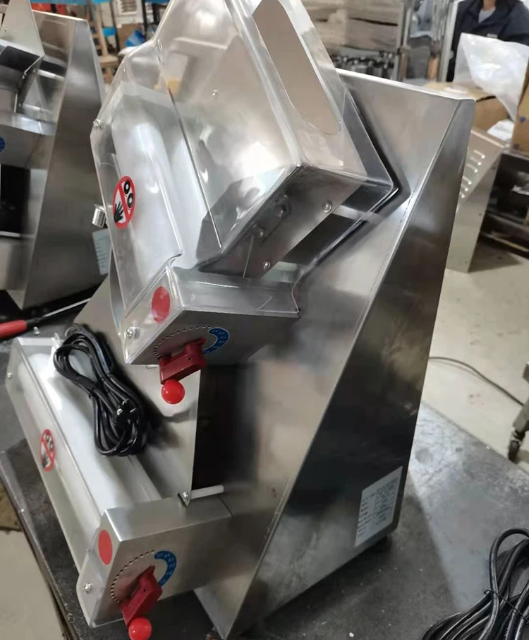 Automatic Electric table top pizza dough sheeter machine rolling
