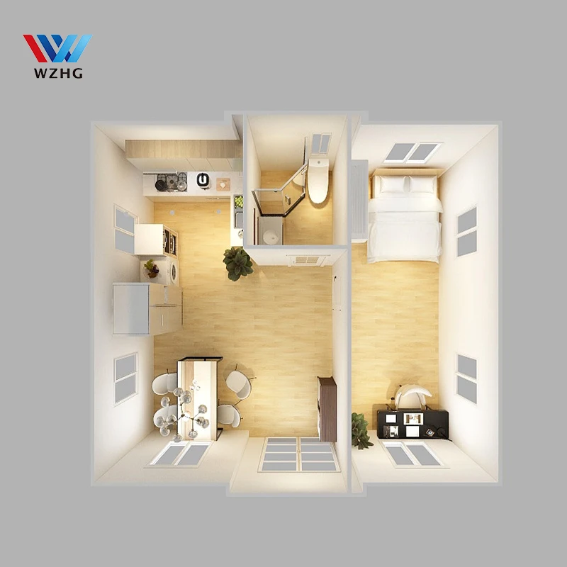 20ft Folding Expandable Container House 3 Bedroom Competitive Price Tiny Wholesale Prefabricated 80m2