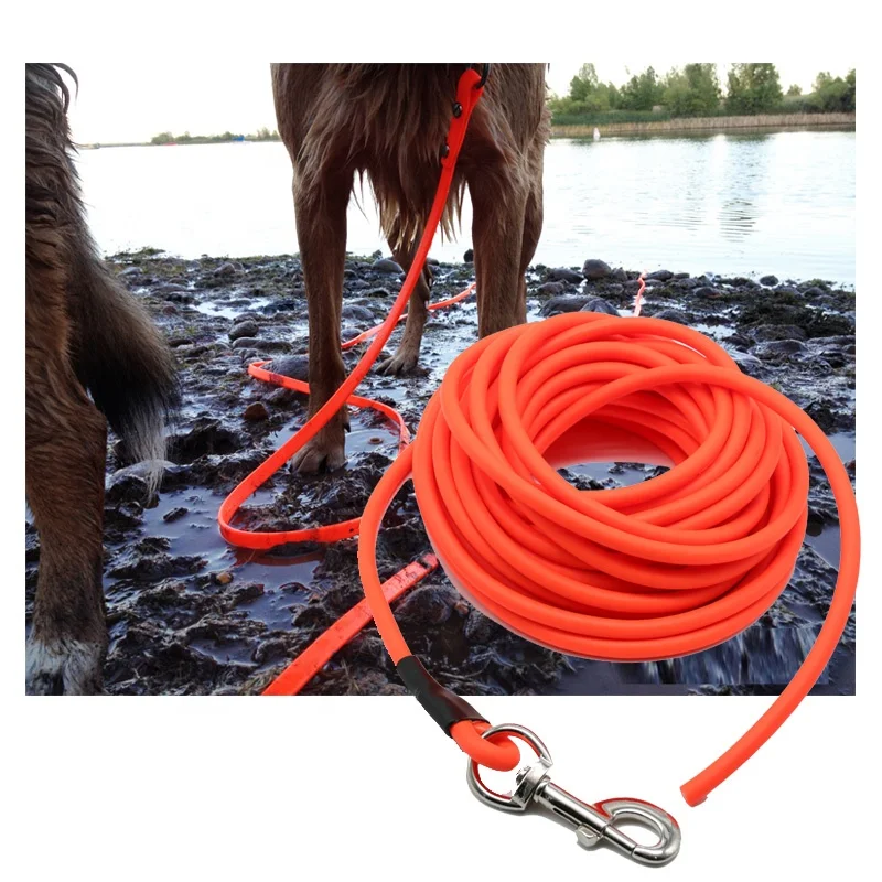 
NiBao Waterproof Deodorant PVC Round Dog Rope Lead Long Dog Training Leash 5M 10M 15M <img data-src=