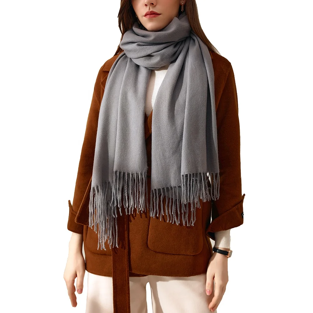 wholesale autumn and winter fashion cashmere scarf women plain tassel Shawl new design pashmina