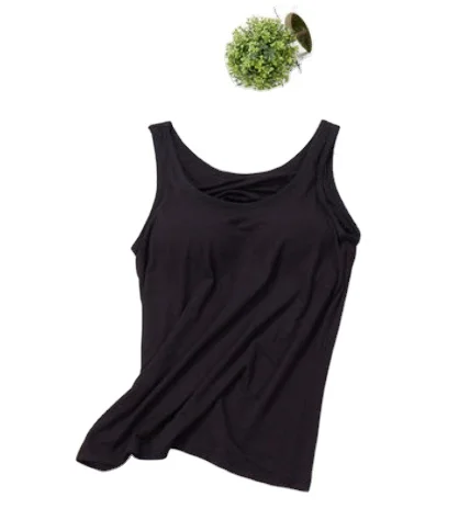 Бюстгальтер-топ с накладкой на груди, Майки из модала, женский свободный бюстгальтер с большим дном, цельный, разные цвета, опционально закрывающийся на грудь, ледяной шелк