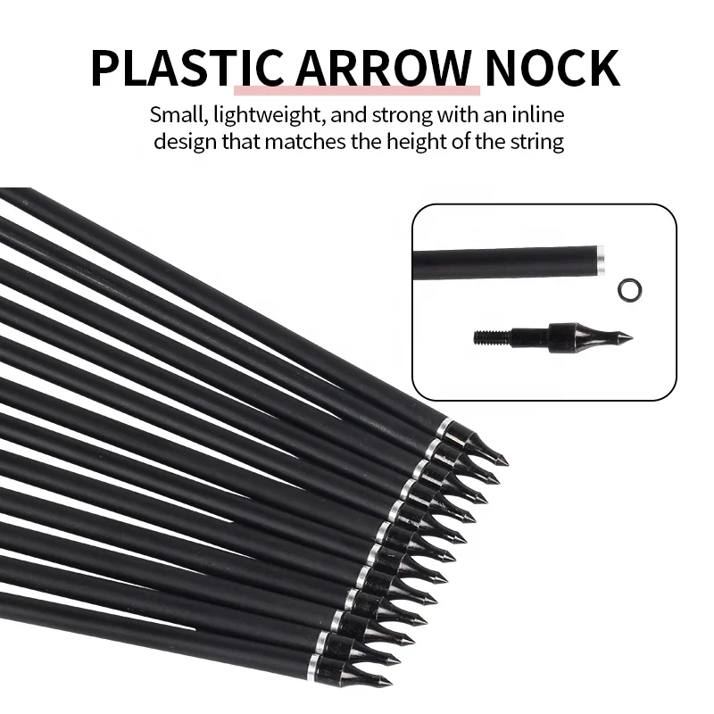 SPG Archery 6.2mm 31.5inch Spine 500 Carbon Arrow Collars Shaft Outdoor Hunting Shooting Training Recurve Compound Bow Equipment