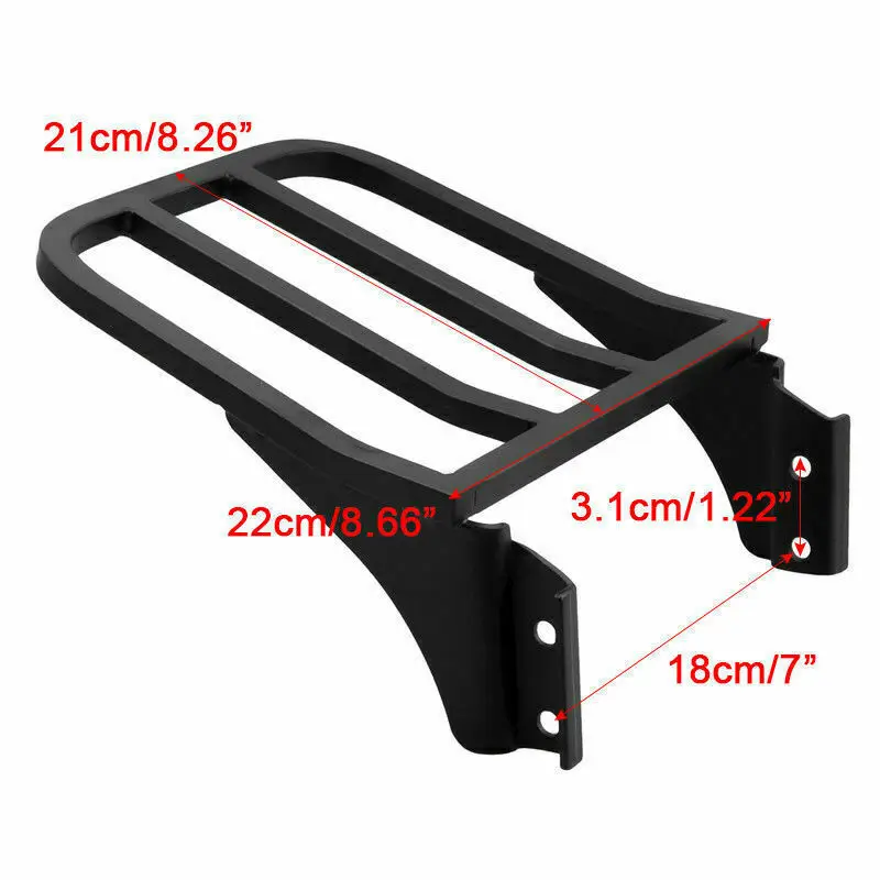 Motorcycle Sissy Bar Backrest Luggage Rack For Harley Heritage Softail FXDB FXDL Fatboy Forty Eight  XL