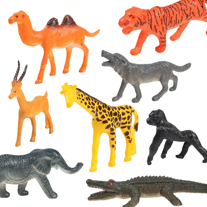 Realistic Animal Figure Toys Plastic Solid Zoo Animal Toy Set Assorted Animal Figurines for Kids Toddlers