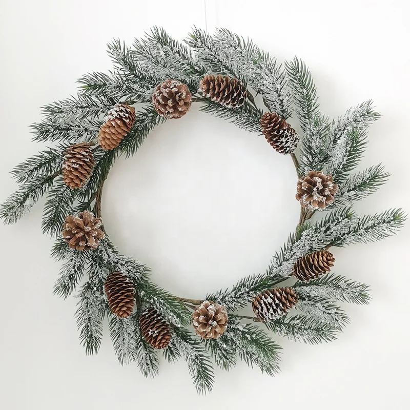 Twig Christmas wreath large plants wreath for Christmas door decoration personalized Christmas candle wreath