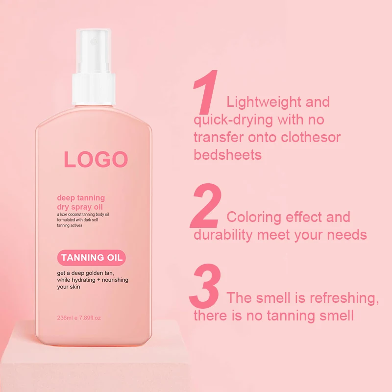 Factory OEM/ODM Natural Ingredients Intensive Hydrating Solarium Spray Tanning Oil