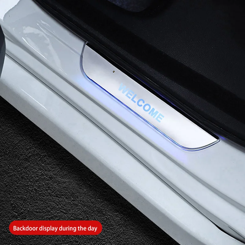 Custom Logo Dynamic LED Welcome Pedal Door Sill Pathway Light Car Scuff Plate Pedal Threshold For BMW F10 F30 E39 E46 E60 E90