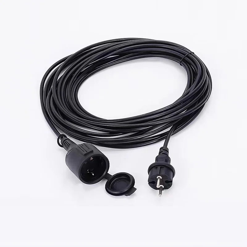 PVC Rubber Electric Extension Cord Socket Outdoor Garden Copper Cable Plug Tree Landscape Lighting Power Cords Extension Cords