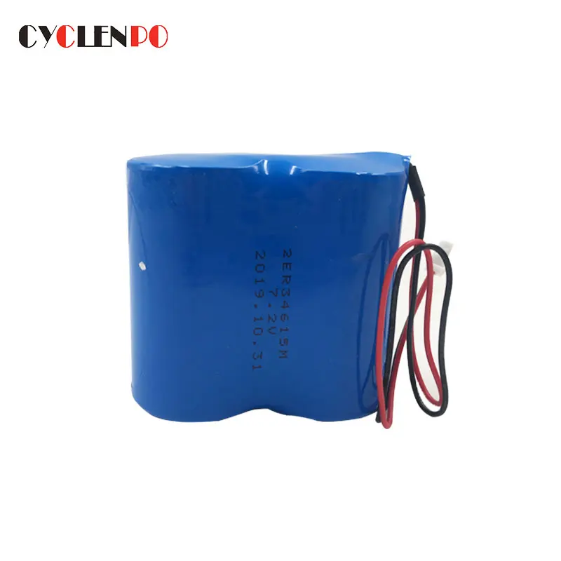 Factory supply LiSOCl2  2ER34615M 7.2v 14.5ah D size primary lithium rechargeable battery