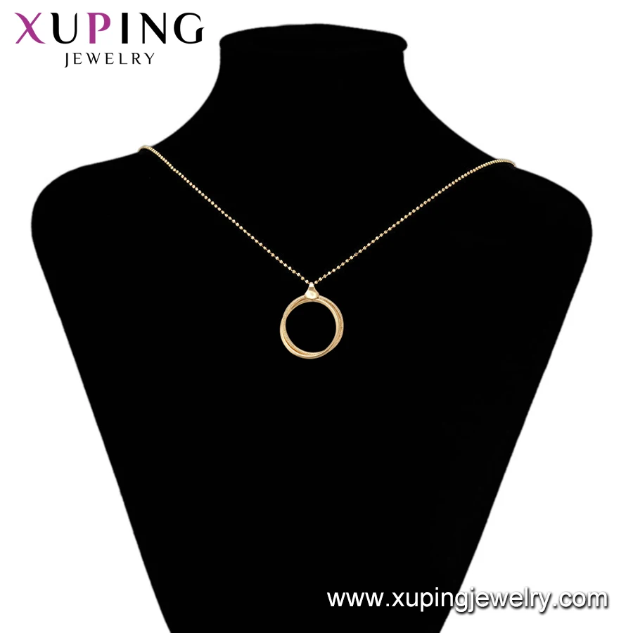 65597 xuping роскошный набор 24k позолоченный Круглый Кулон из Рупа и sud Серьги Набор для