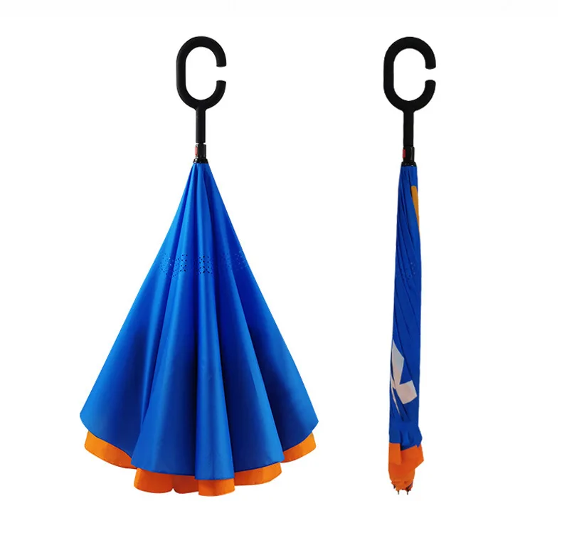reverse umbrella manual  open 27 inches 8 ribs C handle R27LY